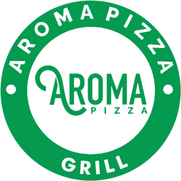 Aroma Pizza & Grill logo.